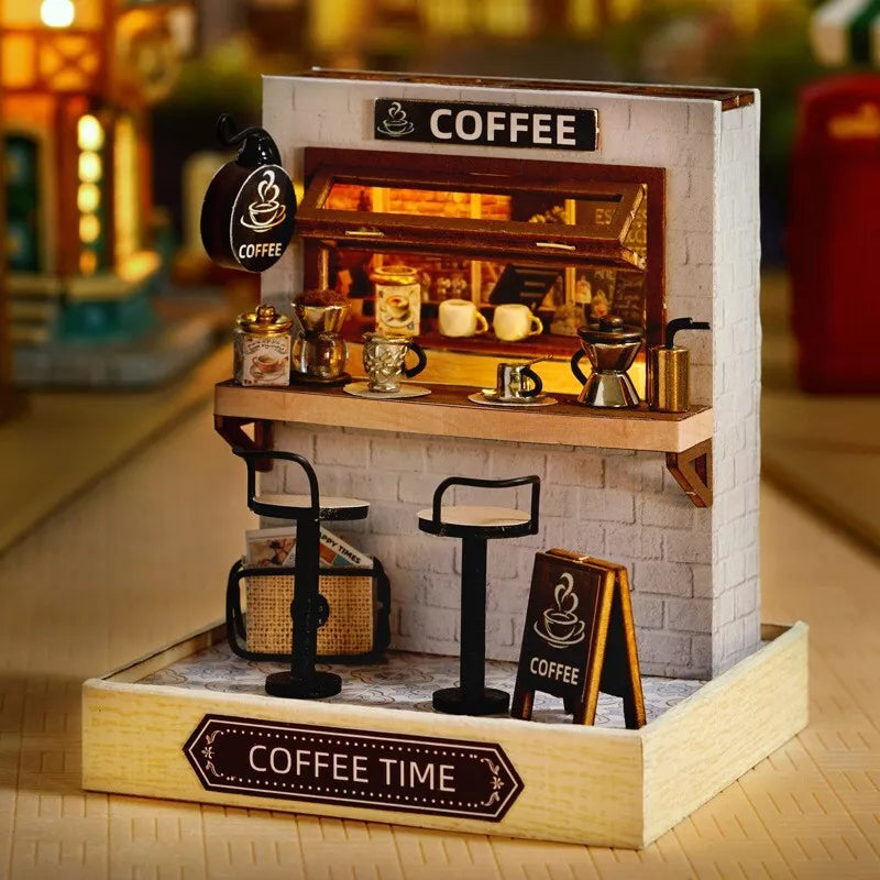 DIY Coffee Shop Miniature House Kit