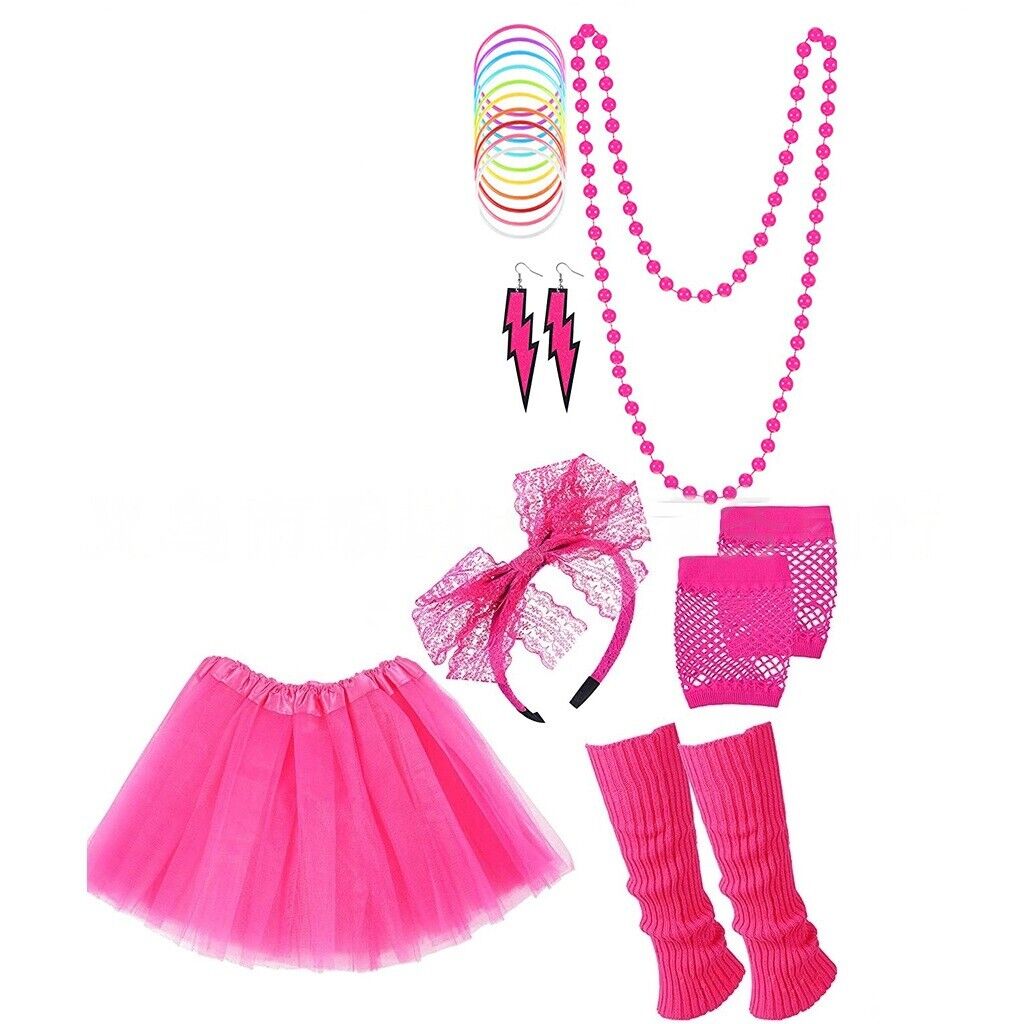 80s Party Tutu Leg Warmers Skirt Accessories Set – view 3