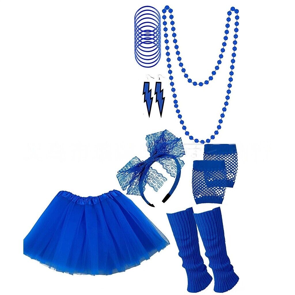 80s Party Tutu Leg Warmers Skirt Accessories Set – view 6