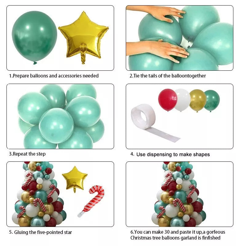 Christmas Tree & Candy Cane Balloon Kit – view 3
