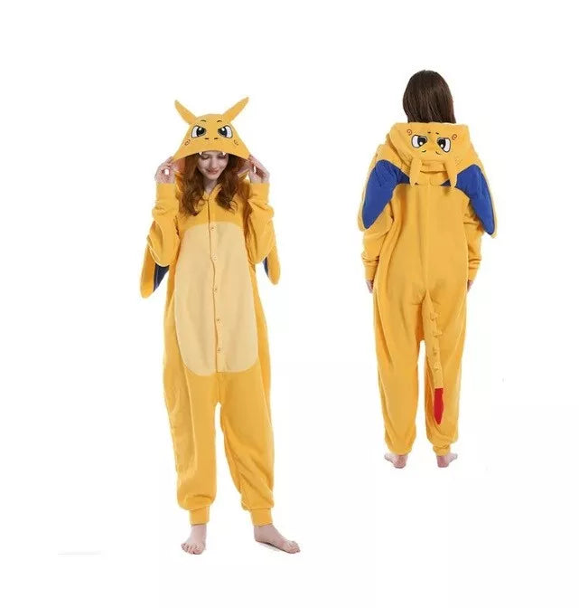 Orange Fire Dragon Kigurumi Onesie Pyjamas
