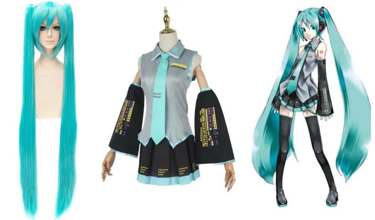 Teal Twin-Tail Virtual Idol with Headset & Wig – view 2