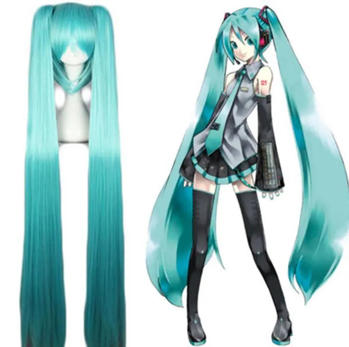 Teal Twin-Tail Virtual Idol with Headset & Wig – view 3