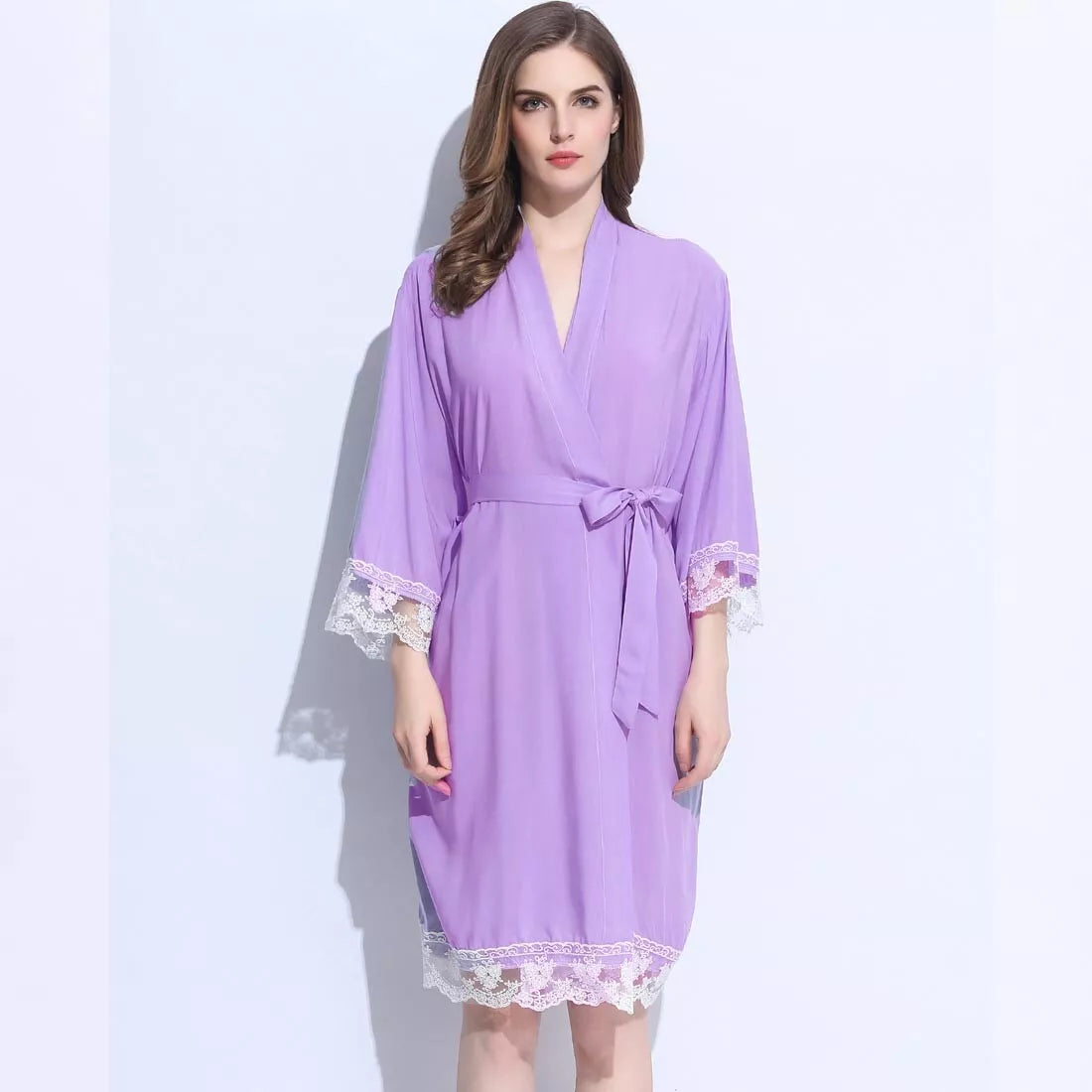 Lace Kimono Bridal Party Robe – view 7