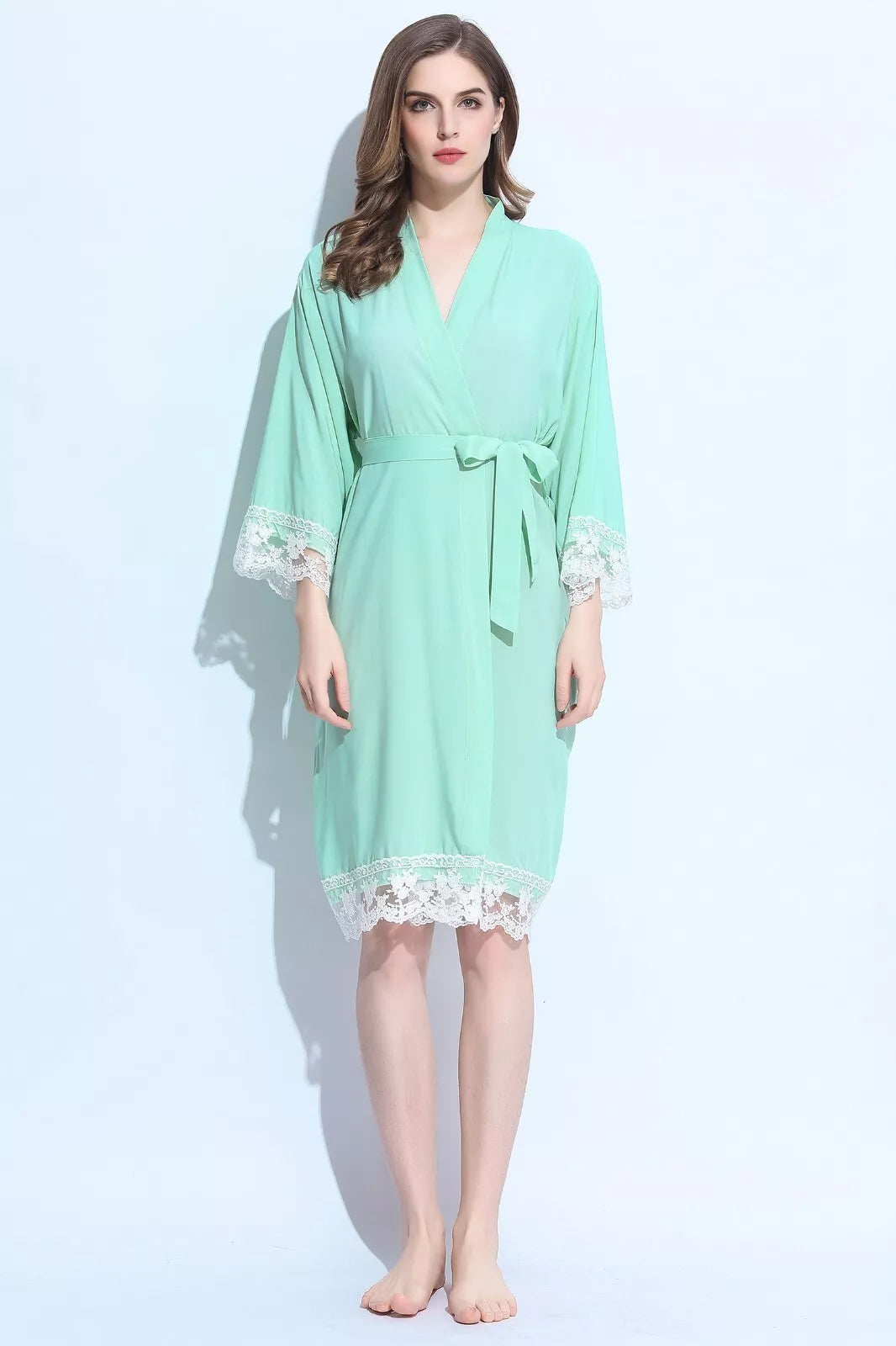 Lace Kimono Bridal Party Robe – view 8