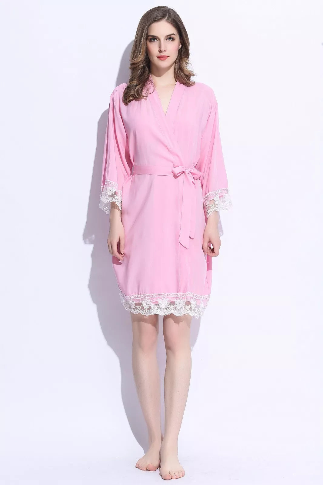 Lace Kimono Bridal Party Robe – view 10