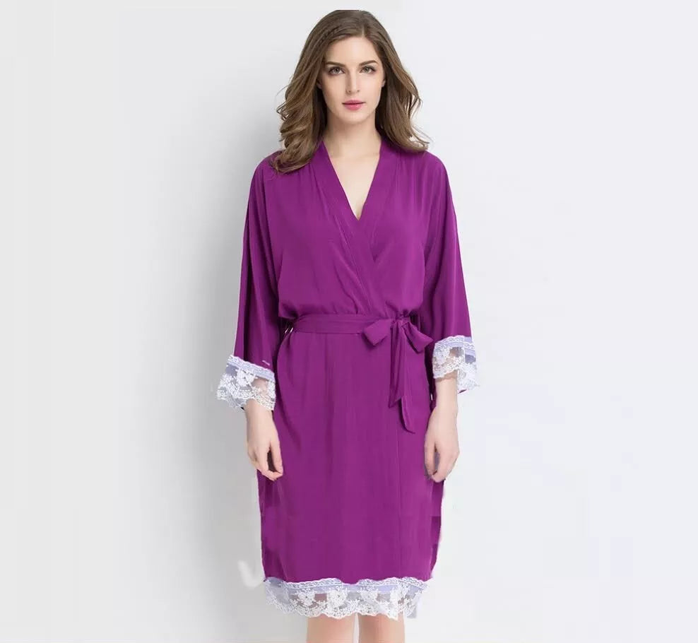 Lace Kimono Bridal Party Robe – view 13