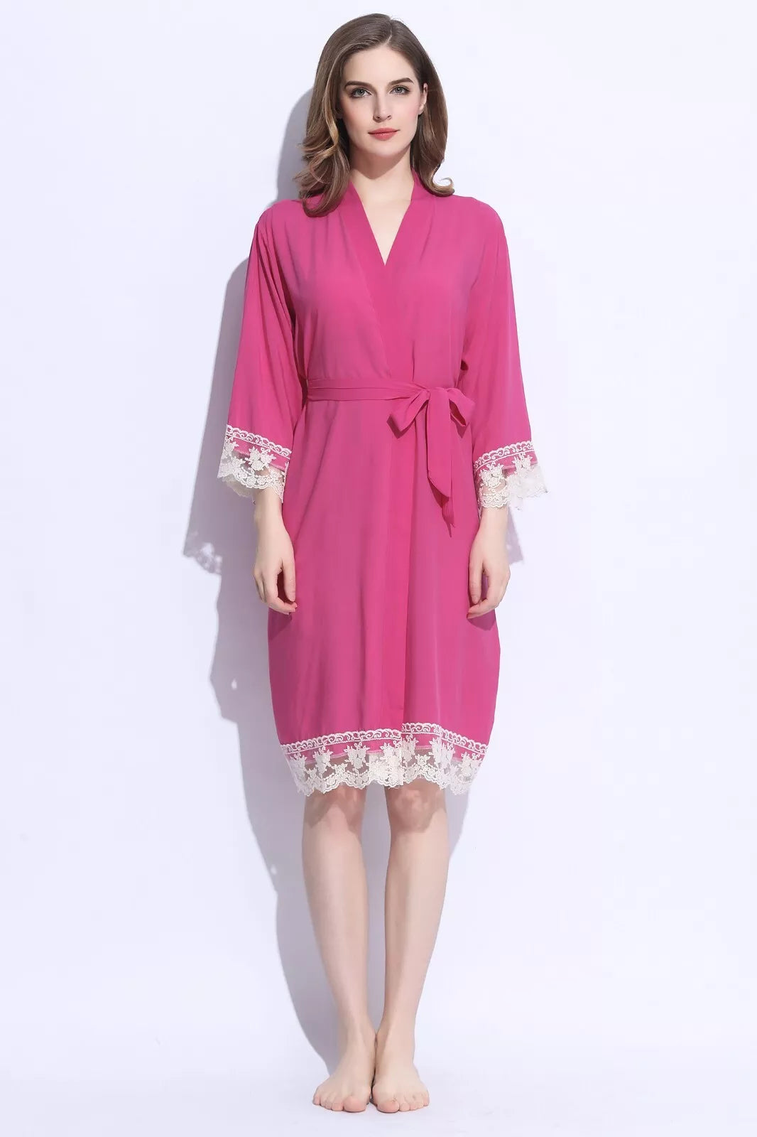 Lace Kimono Bridal Party Robe – view 14