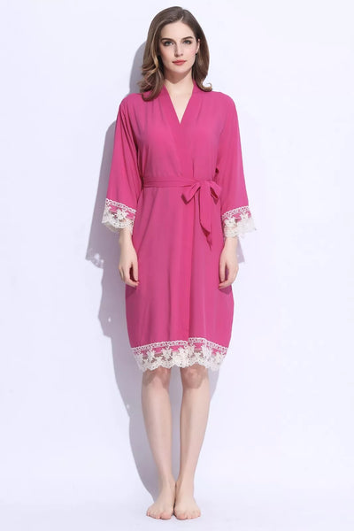 Lace Kimono Bridal Party Robe – view 14