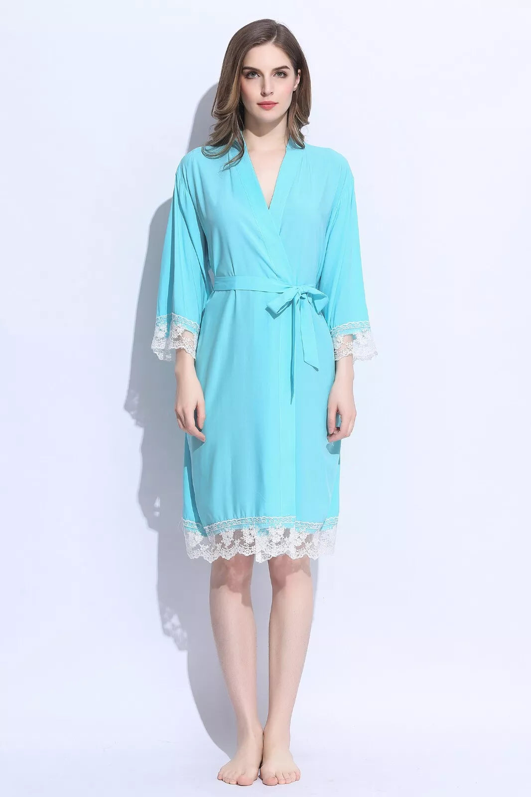 Lace Kimono Bridal Party Robe – view 15