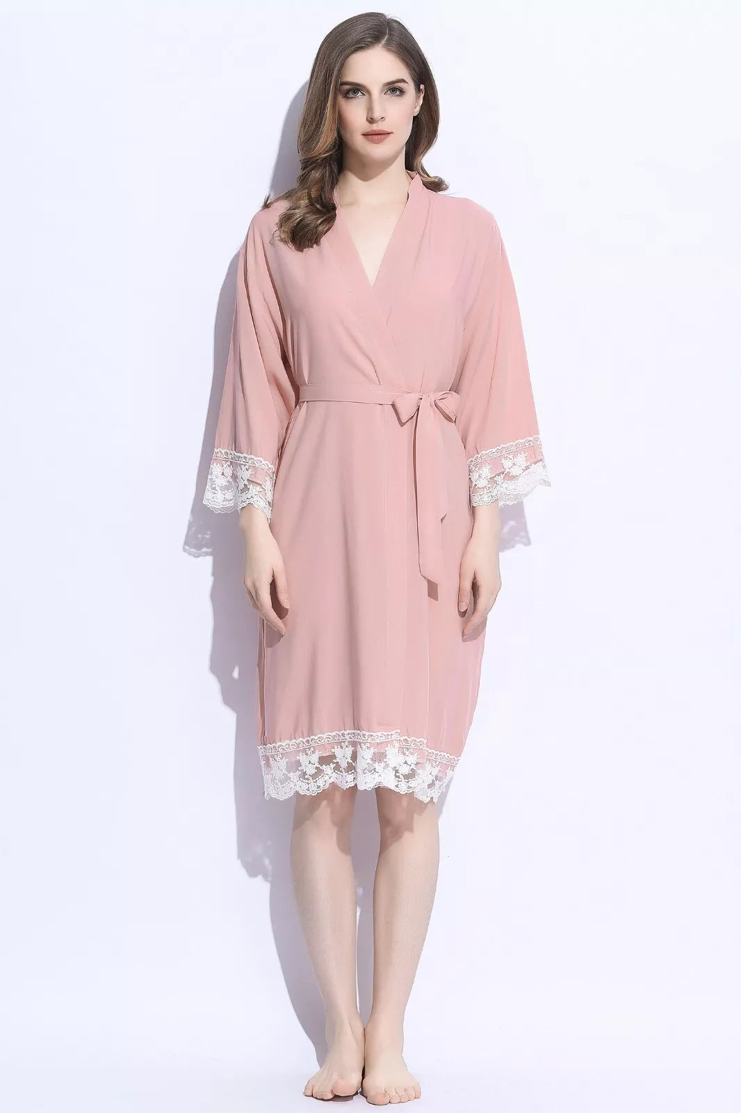 Lace Kimono Bridal Party Robe – view 16