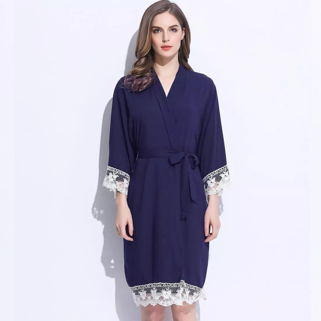 Lace Kimono Bridal Party Robe – view 17