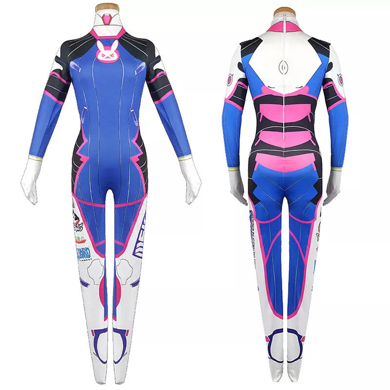 Pink Mecha Pilot Bodysuit Costume with Wig & Toy Blaster Cosplay – view 2