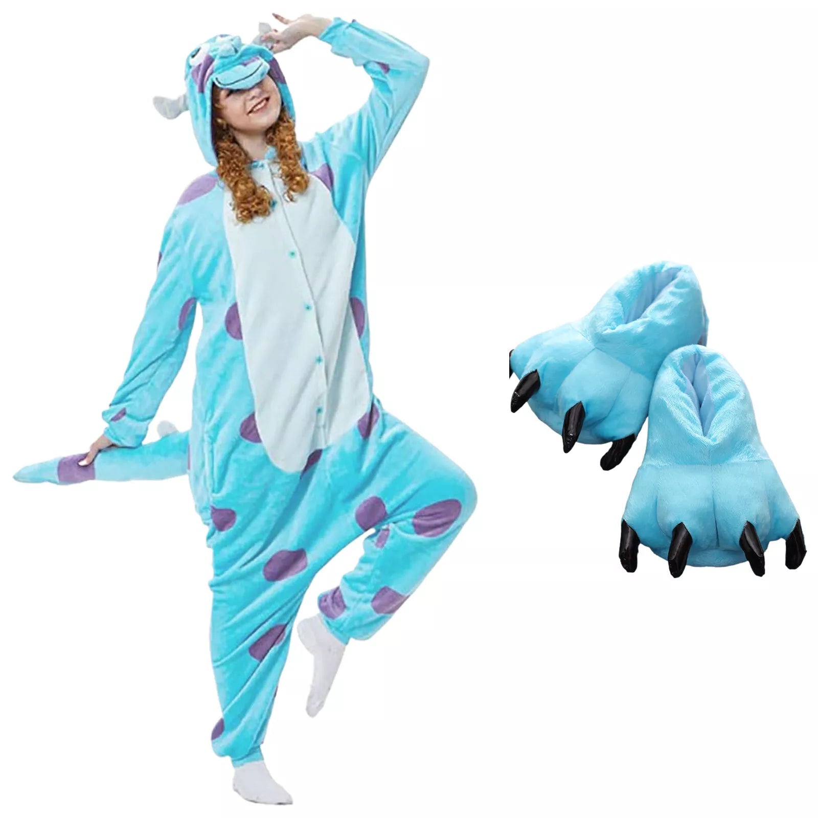 Blue Spotted Monster Kigurumi Onesie Pyjamas