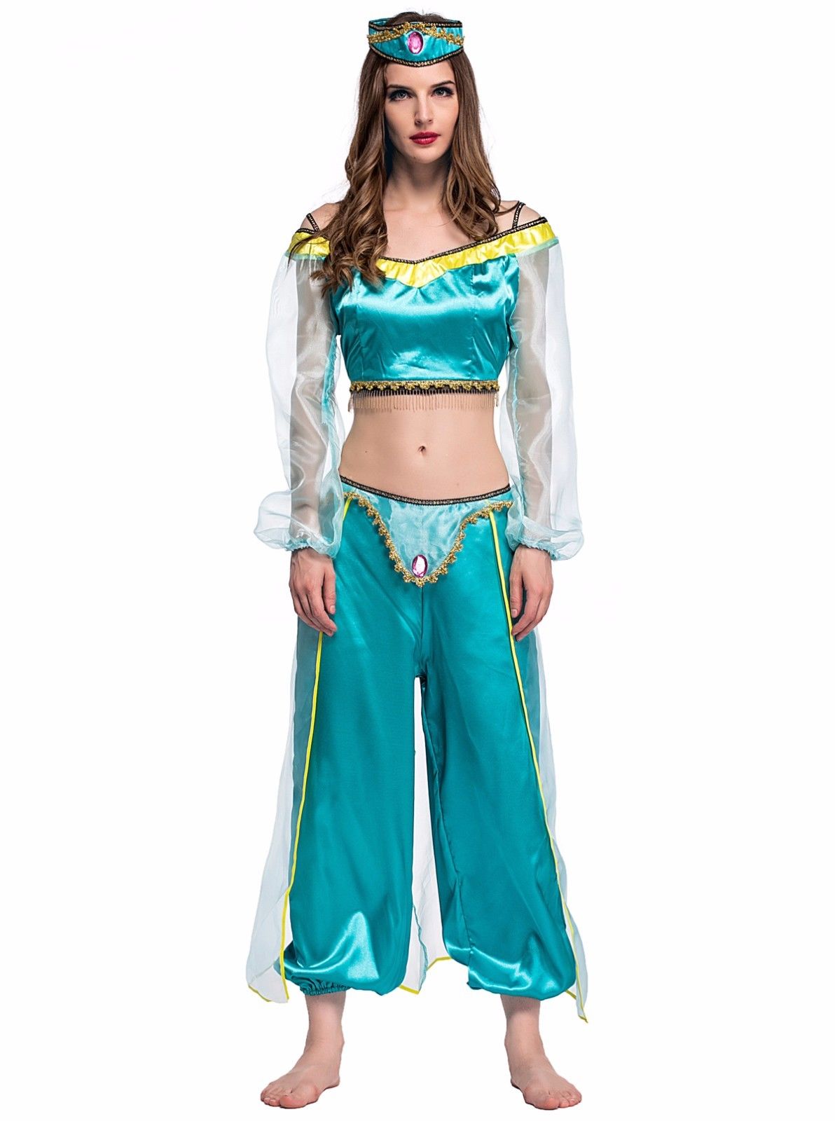 Women's Arabian Princess Green Costume