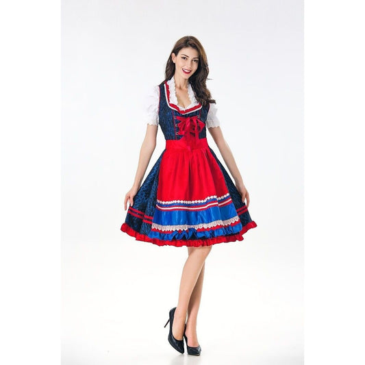 Women's Blue Lace Oktoberfest Dirndl Costume