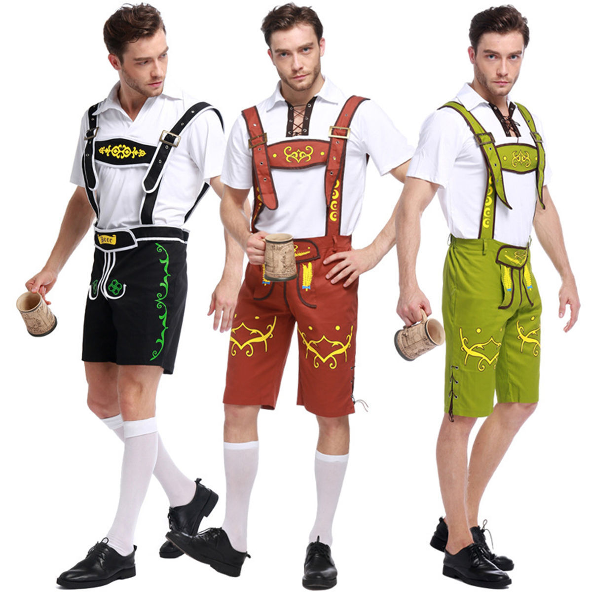 Men's Bavarian Oktoberfest Lederhosen Costume
