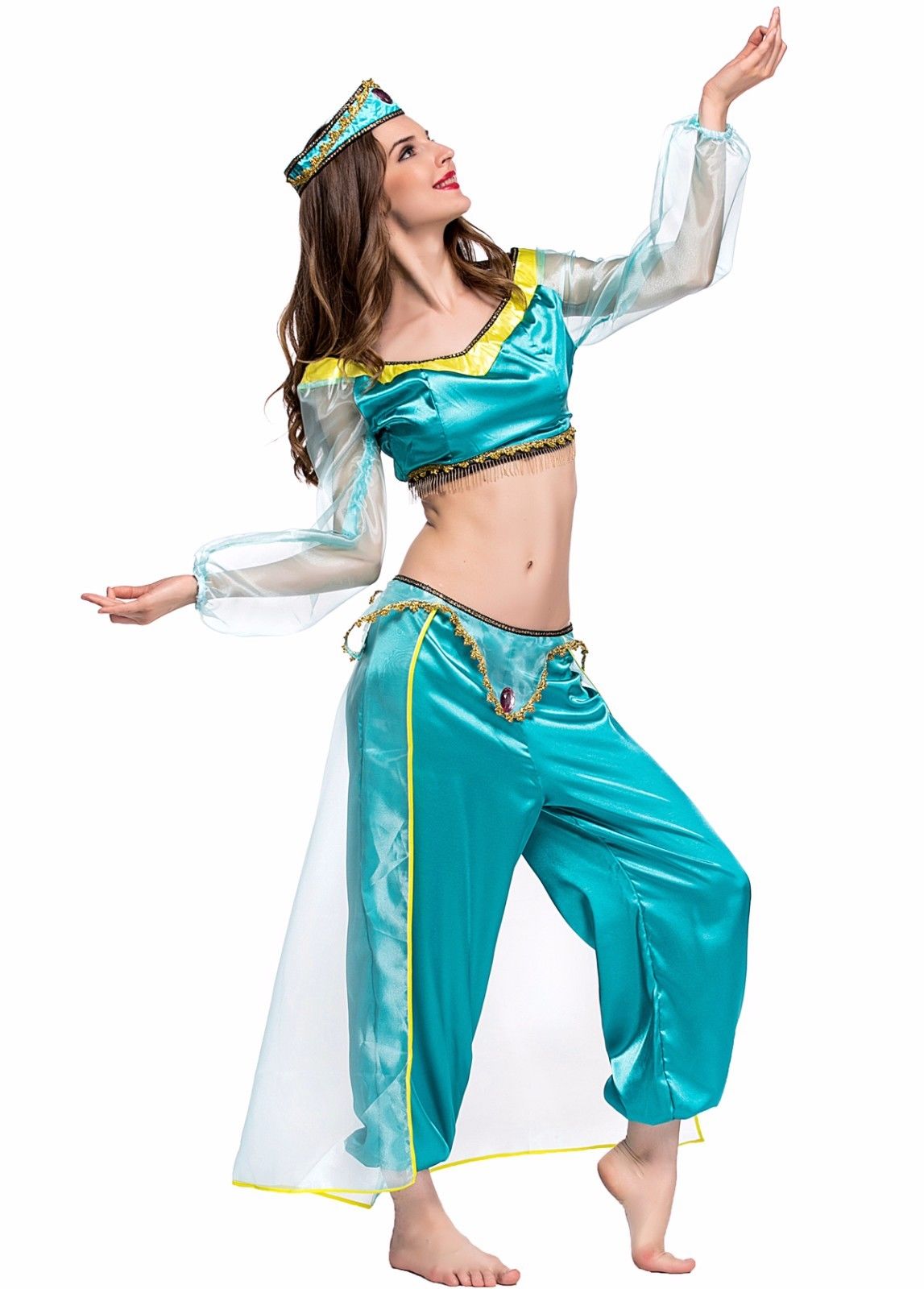Women's Arabian Princess Green Costume – view 2