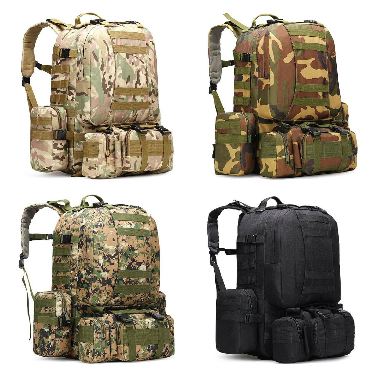 55L MOLLE Tactical Backpack