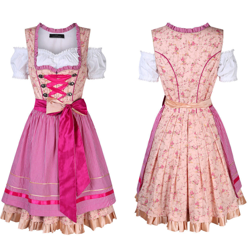 Women's Pink Oktoberfest Dirndl Costume