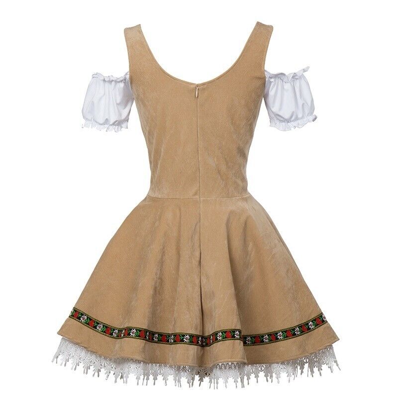 Women's Tan Oktoberfest Dirndl Costume
