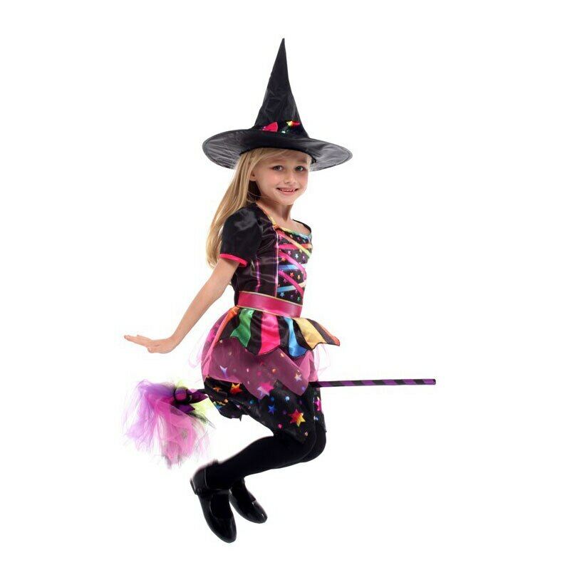 Kids Star Rainbow Witch Costume – view 2