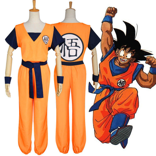 Adult Orange Anime Fighter Costume