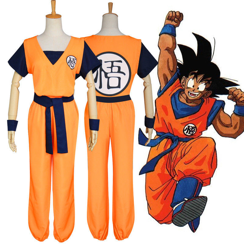 Adult Orange Anime Fighter Costume