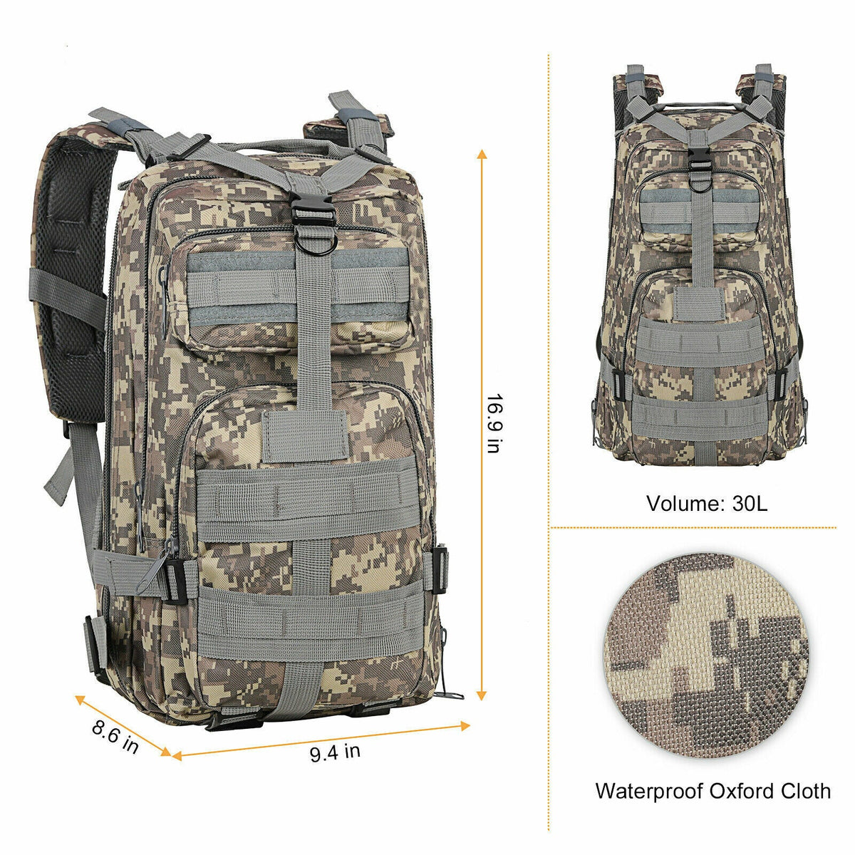 30L MOLLE Tactical Backpack – view 5