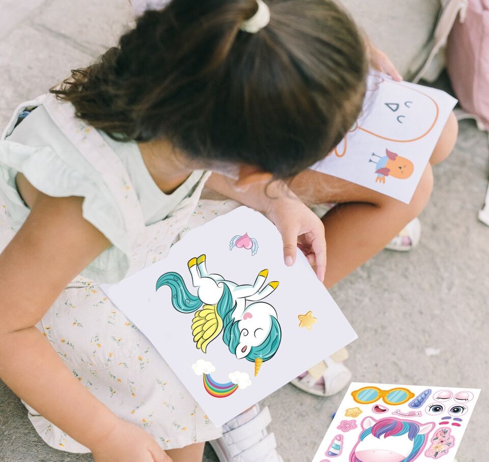 Unicorn Make-a-Face Sticker Sheets – view 4