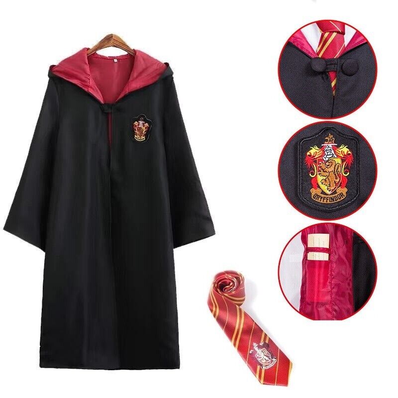Burgundy Wizard School Robe Costume Set