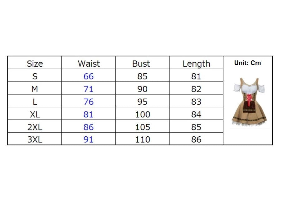 Women's Tan Oktoberfest Dirndl Costume