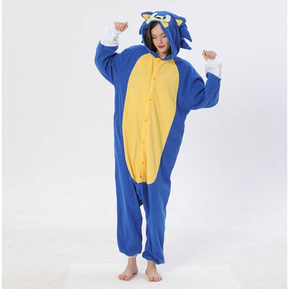 Blue Speed Hedgehog Kigurumi Onesie Pyjamas