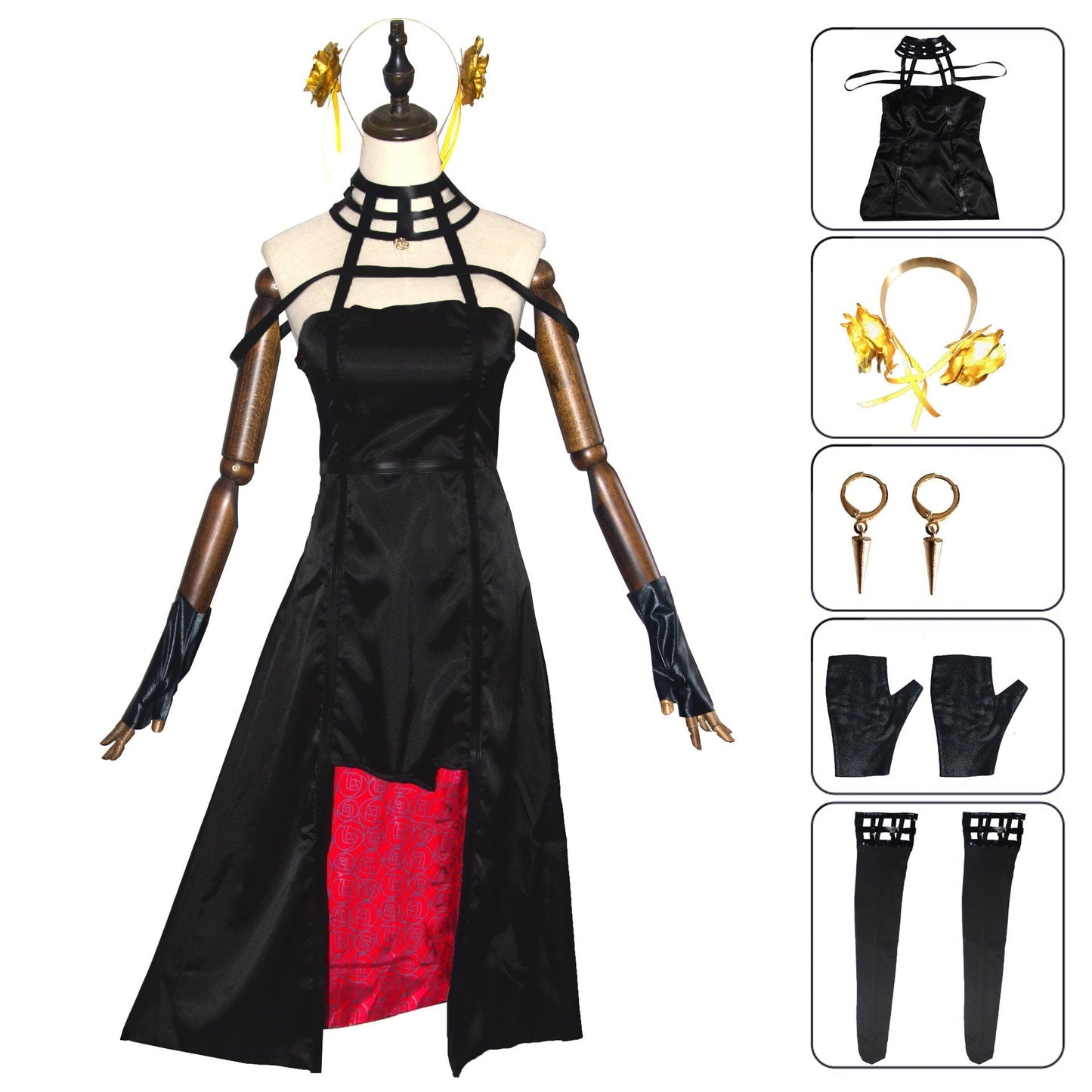 Black Spy Assassin Costume Dress