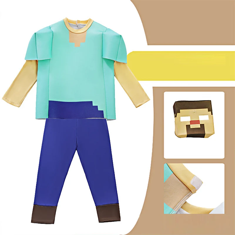 Kids Blocky Miner Costume
