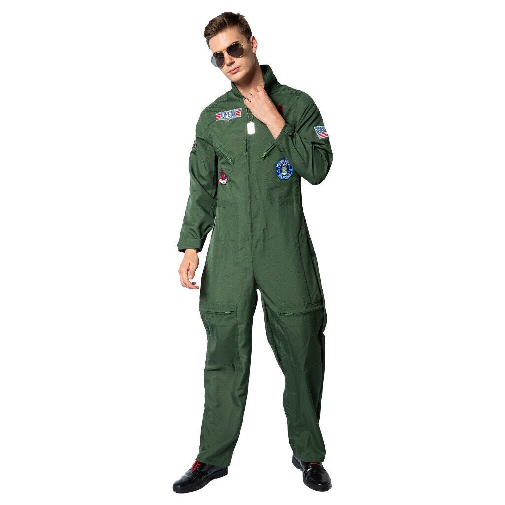 Aviation Fighter Pilot Jumpsuit Costume