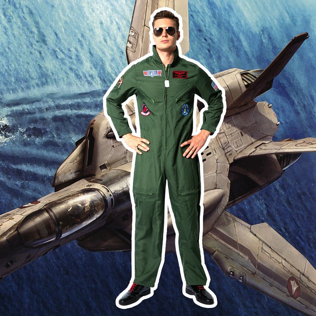 Aviation Fighter Pilot Jumpsuit Costume