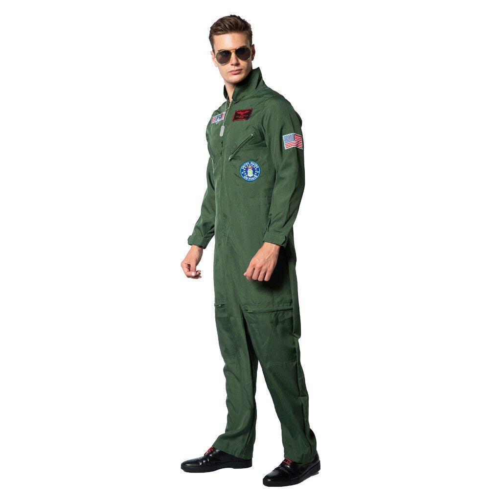 Aviation Fighter Pilot Jumpsuit Costume