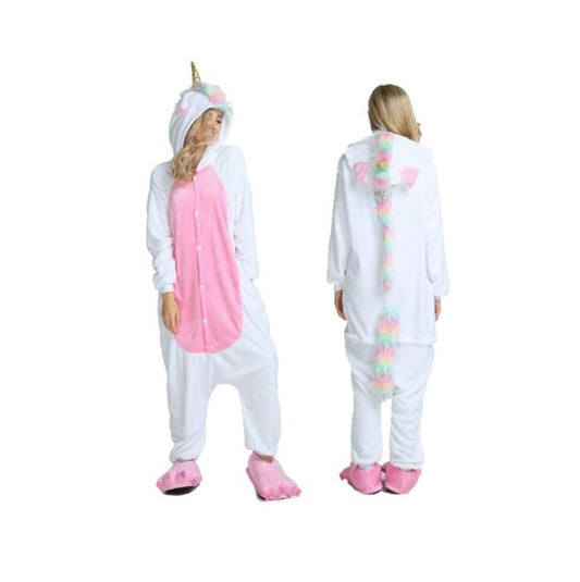 Pink and White Unicorn Kigurumi Onesie Pyjamas