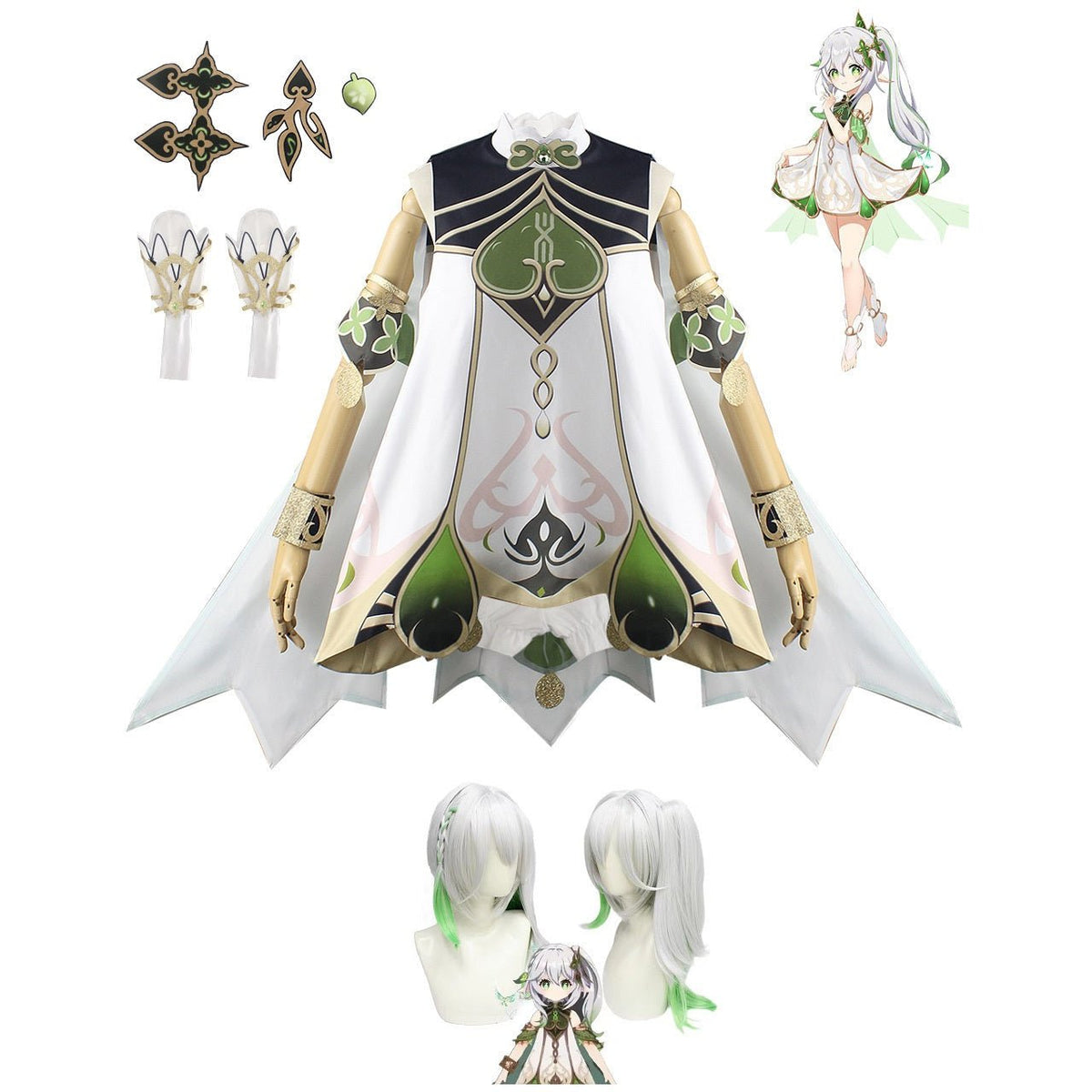 White & Green Little Sage Costume
