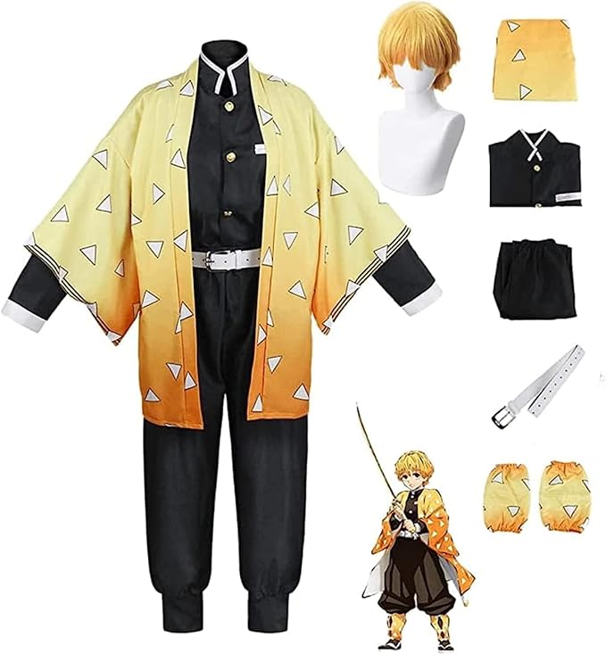 Yellow Anime Swordsman Costume