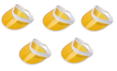 5PC Pub Golf Visor Festival Sun Hat 80s Fancy Dress Costume Accessory – view 4