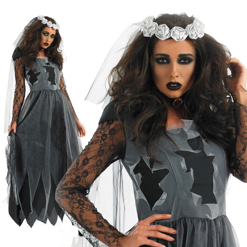 Women's Zombie Bride Graveyard Ghost Horror Costume