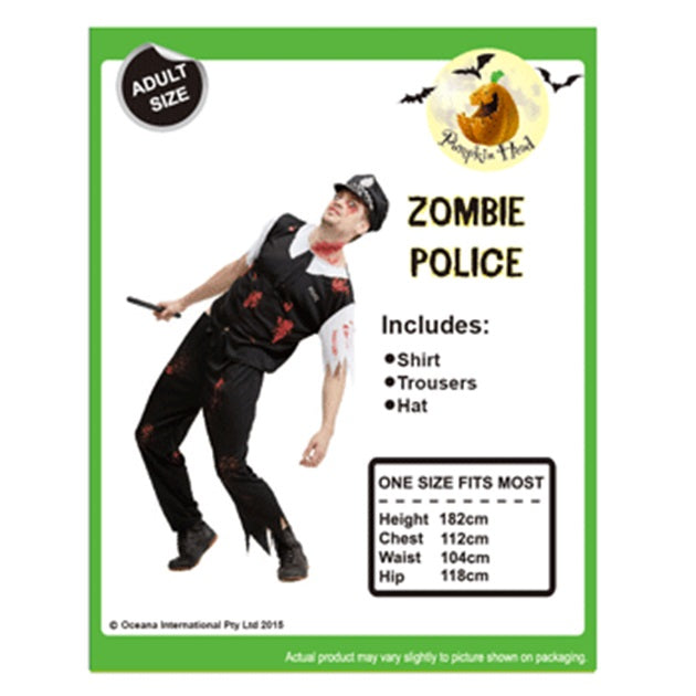 Adult Zombie Police Costume