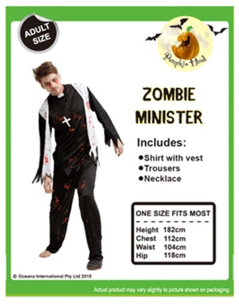 Adult Zombie Minister Costume